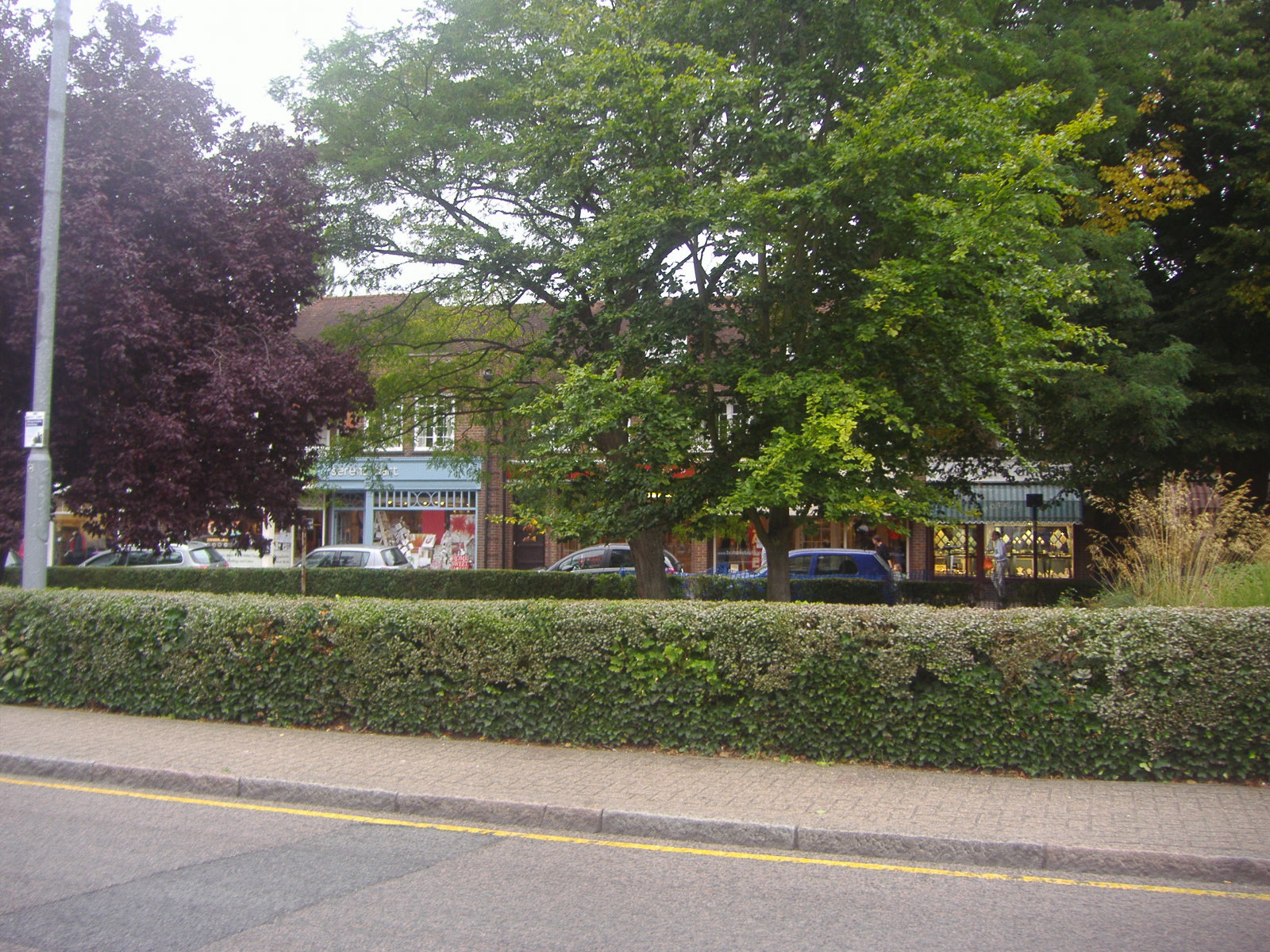 A row of shops on High Street in Harpenden.